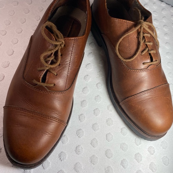 Bass Mens Brown  Leather Lace Up Oxford Dress Shoes - Picture 3 of 15